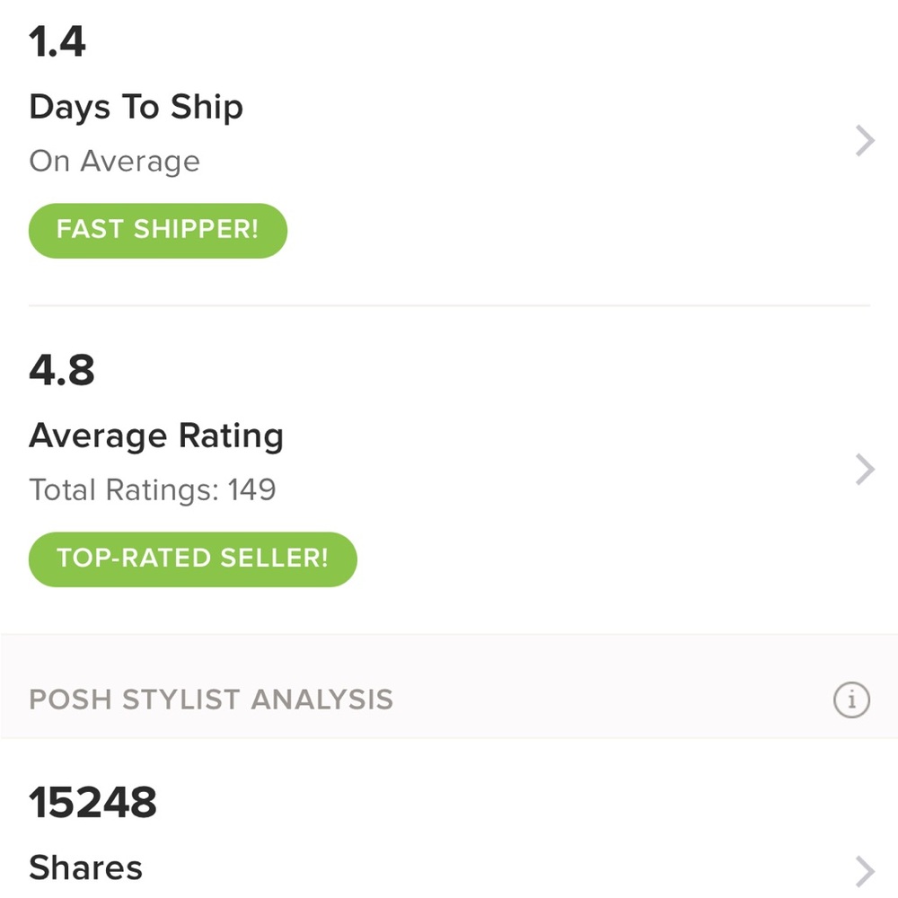 Posh Status! Shop with a peace of mind!